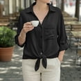 thumbnail image 2 of UDAUDU Womens Linen Cover Up 2026 Beach Button Down Shirt Swimsuit Coverup Bathing Suit Cover Ups for Swimwear Vacation Black L, 2 of 4