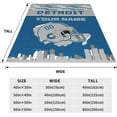 thumbnail image 3 of Custom Detroit Blanket Personalized Throw Blankets Name and Number for Men Women Boy Football Style Decor Gifts, 3 of 6
