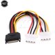 thumbnail image 2 of Conector de cable de disco duro IDE estándar de 15 pines SATA a 2 machos a hembra de 4 pines Molex. Fuente de alimentación avanzada., 2 of 6