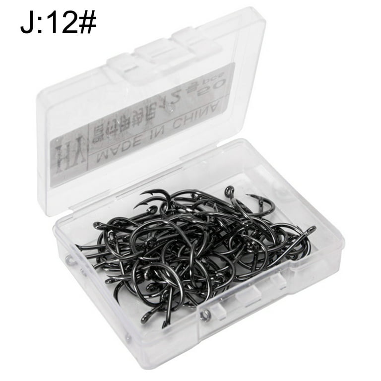 50Pcs/Set Practical Sharp Barb Fishing Hooks Single Head Effective High  Carbon Steel Fishing Jig Hooks for Bass Trout Saltwater Freshwater Fishing  Tackle Accessories 