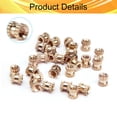 thumbnail image 3 of HUGFEGWE M2.5x4mm Female Thread Knurled Nuts,200pcs Hx3.8mm OD Brass Threaded Insert Embedment Nuts Hydraulic Welded Joint Injection Molding Assortment Kit for 3D Printing Injection Molding, 3 of 6