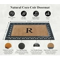 thumbnail image 4 of A1HC 30"x48" Natural Coir & Rubber Paisley Monogrammed Door Mat, Heavy-Duty, Low-Profile, Anti-Shed Outdoor Entrance Mat, 4 of 6
