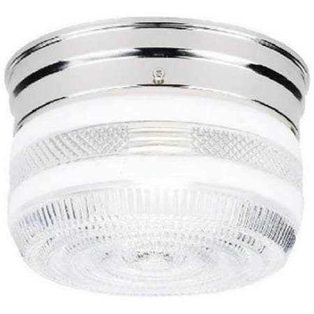 

66239 6.75 in. Single Light Flush Mount Ceiling Fixture - Chrome Finish