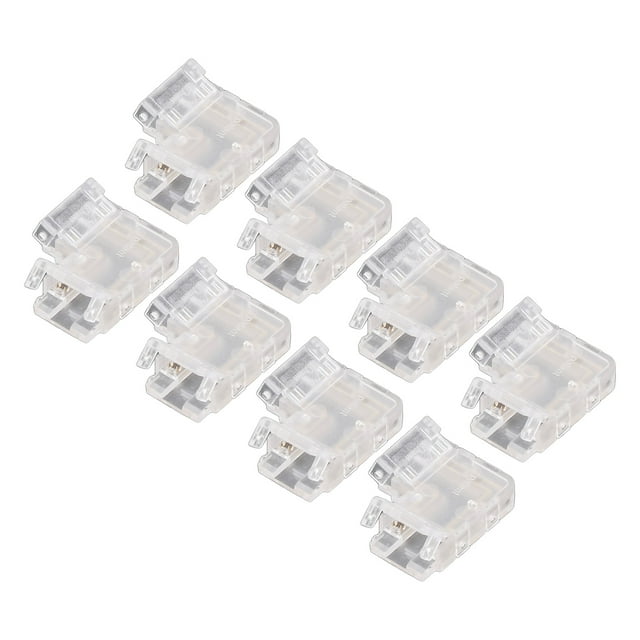Connecteurs de Bande Lumineuse LED en Forme de L, 8 Pcs Connecteurs de Bande LED Cob Installation Facile Sans Espace 4 Broches 10mm pour la Maison