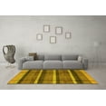 thumbnail image 3 of Ahgly Company Indoor Rectangle Abstract Yellow Modern Area Rugs, 2' x 4', 3 of 4