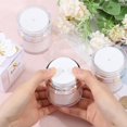 thumbnail image 3 of 4Pcs White Airless Pump Jar Acrylic Lotion Dispenser Travel Lotion Container with Silicone Scraper Moisturizer Container for Creams Lotion 50ml, 3 of 7