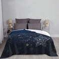 thumbnail image 2 of LNWH Super Soft Flannel Bed Blanket, Cozy Fluffy Warm All Seasons Winter Starlight Pattern Throw Blankets for Sofa Bedding, 60"x50", 2 of 8
