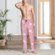 thumbnail image 2 of Fotbe Pink Flamingos and Flowers Pantalones de Pijama para Hombre, Pantalones de Dormir, Pantalones de Casa con Cintura Ajustable y Bolsillos-Medium, 2 of 6