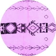 thumbnail image 1 of Ahgly Company Indoor Round Solid Purple Modern Area Rugs, 4' Round, 1 of 4