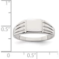 thumbnail image 3 of Sterling Silver Signet Ring (Size 6) Made In India qr2430-6, 3 of 5