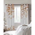 thumbnail image 2 of Yellow Leaves Black Out Curtains 84 Inch Long for Living Room, Summer Botanical Blackout Curtain Shade Thermal Insulated Window Curtains Grommet Drapes 42"x84" 2 Panels, 2 of 8