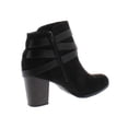 thumbnail image 2 of Material Girl Womens Melany Faux Suede Ankle Booties Black 9.5 Medium (B,M), 2 of 2