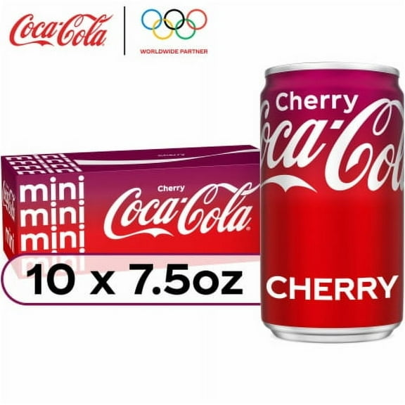 2X-Coca-Cola Cherry Soda Mini Cans - 7.5 fl oz - 10 pk