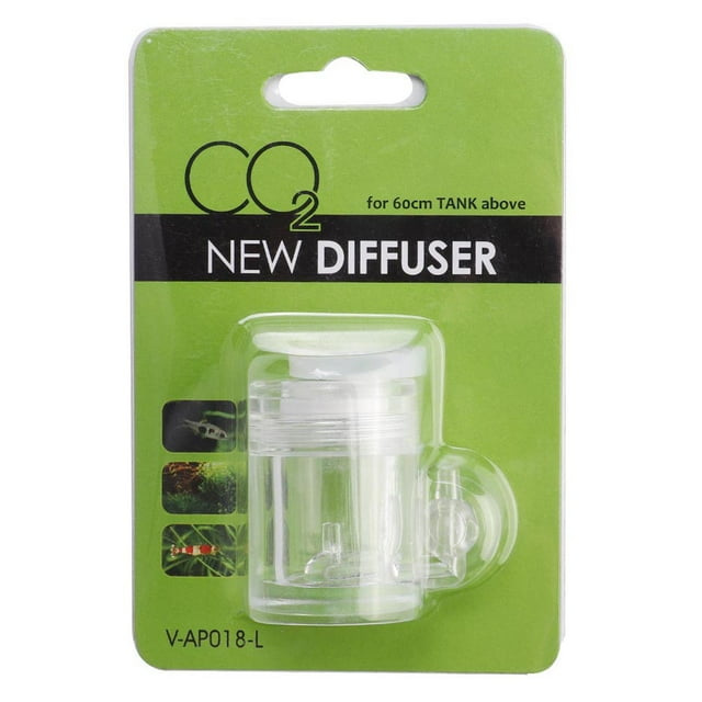 High Transparency CO2 Atomizer Carbon Dioxide Bubble Diffuser for Aquarium Fish Tank(L)