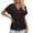 Black, variant on T Shirts for Women 2026 Summer Short Sleeve V Neck Button Down Loose Dressy Casual Office Work Tshirt Blouse