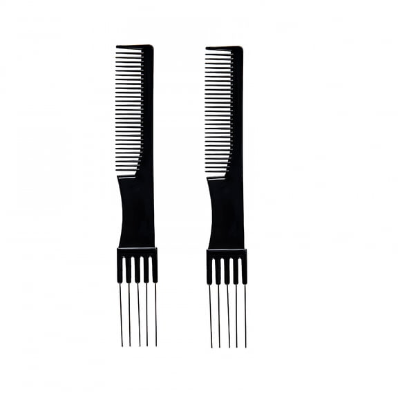 ACDANC Comb And Hair Pick 2 Pack Stainless Steel Lifts And Heat Detangler Comb Anti Static Comb For All Hair Types