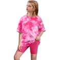 thumbnail image 5 of Arshiner Girls 2 Piece Outfits Summer Clothing Sets Crewneck Short Sleeve Tee and Biker Short Sets Kids Clothes Girl 12-13Y, 5 of 8