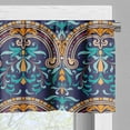 thumbnail image 5 of Ambesonne Autumn Damask Valance & Curtain, Baroque Floral Image, 55"x30", Dark Lavender and Multicolor, 5 of 7