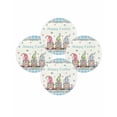 thumbnail image 7 of 13 Inch Round Placemats Set of 4, Easter Non Slip Heat Insulation PP Table Mats, Spring Rabbit Ear Gnomes Eggs Floral Lattice Washable Place Mats for Kitchen Dining Party Table Decor, 7 of 7