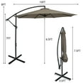 thumbnail image 4 of Patiojoy 10FT Patio Offset Umbrella 8 Ribs Cantilever Umbrella w/Crank for Poolside Yard Lawn Garden Coffee, 4 of 10