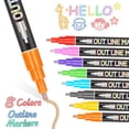 thumbnail image 4 of Ausyst Pen Dream Double Line Pen 8 Colors Set Hand Account Note Mark Pen Highlighter8ML on Clearance, 4 of 9