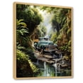 thumbnail image 2 of Designart "Enchanting Waterfall Green Pickup Truck Escape I" Pickup Truck Floater Framed Wall Art Living Room, 2 of 7
