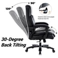 thumbnail image 2 of Big and Tall 500LBS Office Chair, Adjustable Lumbar Support Heavy Duty, Metal Base Quiet Rubber Wheels High Back, Large Executive Computer Desk Swivel Chair, Ergonomic Design for Back Pain, Black, 2 of 6