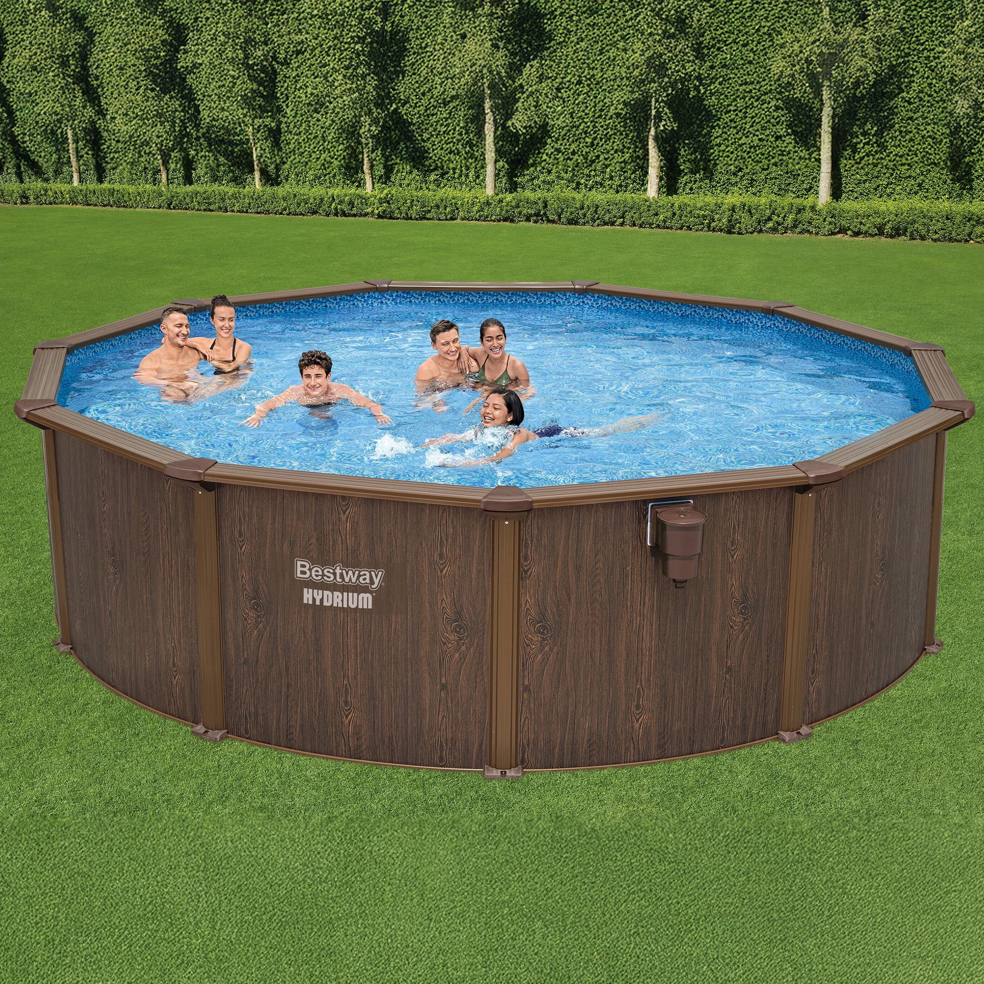 Bestway Hydrium Steel Wall Round Above Ground Pool - 16 x 52 in