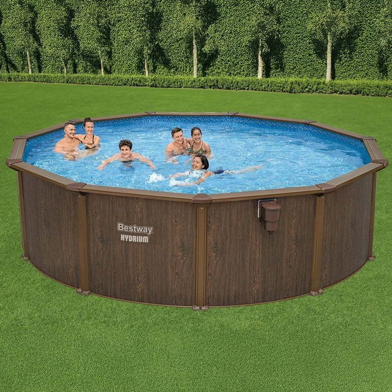 Bestway Hydrium 16' x 52” Steel Wall Round Above Ground Swimming