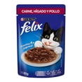 thumbnail image 1 of Alimento para Gato Felix ¡trocitos jugosos! carne, hígado y pollo 85 g, 1 of 1