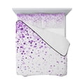 thumbnail image 7 of Purple Polka Dot Twin Size Down Alternative Comforter, Lightweight Comforter Quilt Bedding Set with Pillow Shams Abstract Modern Art Dots Watercolor All Seasons Bed Comforter Duvet Insert 68"x86", 7 of 7
