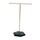 thumbnail image 3 of Soporte de joyería con barra en T Yuyangstore Base dorada y negra, 3 of 8