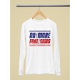 thumbnail image 3 of No More Fake News Design Shirt Long Sleeve Men's, 3 of 4