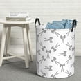 thumbnail image 6 of Sikiie Antenna Icon Print Round Dirty Clothes Basket, Waterproof Standing Foldable Storage Basket, for Laundry Room, Bedroom, Bathroom Storage-Small, 6 of 6