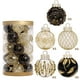 thumbnail image 4 of Yuarrent Adornos navideños vibrantes Bolas Decoraciones festivas Adornos de bolas navideñas brillantes Kits de decoración para fiestas Oro negro, 4 of 6