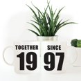 thumbnail image 2 of CTDream 11oz. Wedding Anniversary Coffee Mug Gift, Together Since 1997, 2-Pack, Unique Christmas Birthday Valentine's Day Couple Gifts for Him Her Boyfriend Girlfriend Wife Husband, 2 of 6