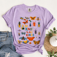 thumbnail image 4 of Cottagecore Comfort Colors Shirt, Be Kind To All Kinds Bug Tee, Cute Entomology Butterfly Lover Naturecore Gift, Teacher Kindness, Unisex, 4 of 6