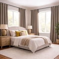 thumbnail image 4 of HPD Half Price Drapes Dutch Cocoa Faux Linen Room Darkening Curtains for Bedroom & Living Room Curtains (1 Panel), Door & Window Curtains 108 inches long, Rod Pocket Curtains, 50W X 108L, 4 of 11