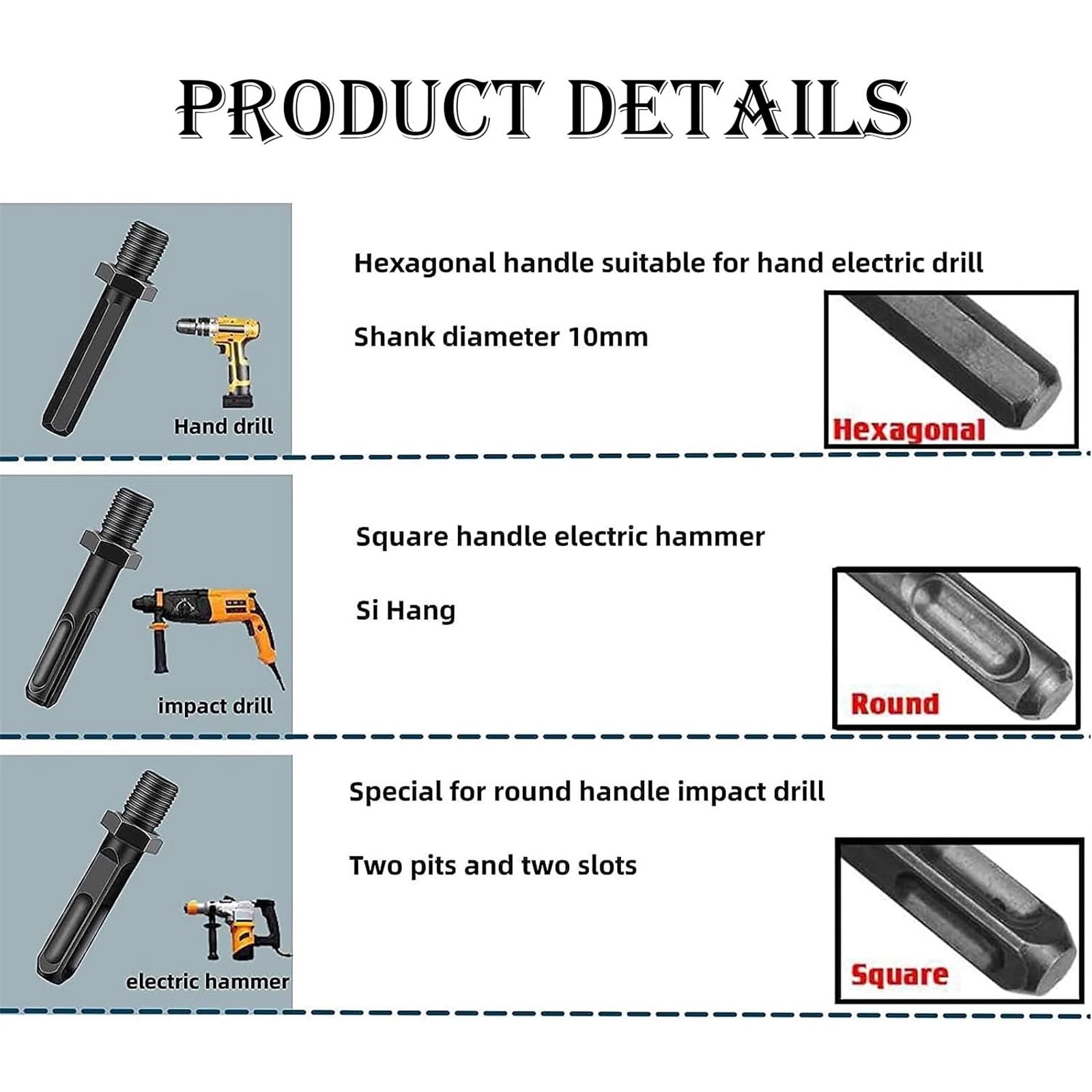 Firewood Drill Bit Wood Splitter Drill Bit with Detachable Design, Premium Firewood Log Splitter Drill Bit Set with 50mm Screw Cone and 2 Replaceable Drill Bits for Electric Drills