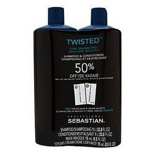 SEBASTIAN by Sebastian TWISTED ELASTIC CLEANSER SHAMPOO & CONDITIONER DUO 33.8 OZ for UNISEX