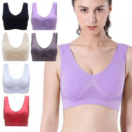 

Maxcozy Women s Plus Size Wireless Sports Bra U-shaped Beauty Back Yoga Running Sports Underwear Vest Tops