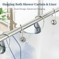 thumbnail image 5 of 12 Pcs Shower Curtain Rings, Shower Curtain Hooks Rust Proof Shower Rings for Curtain, Silver Snap Joint Shower Curtain Clips, 5 of 8