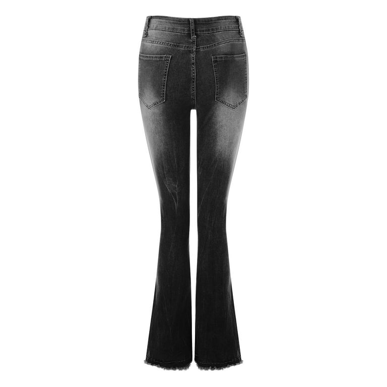 CBGELRT Fashion Jeans for Women High Waist Female Womens Low Rise Jeans  Jeans Women's High Rise Denim Bell Bottom Flares