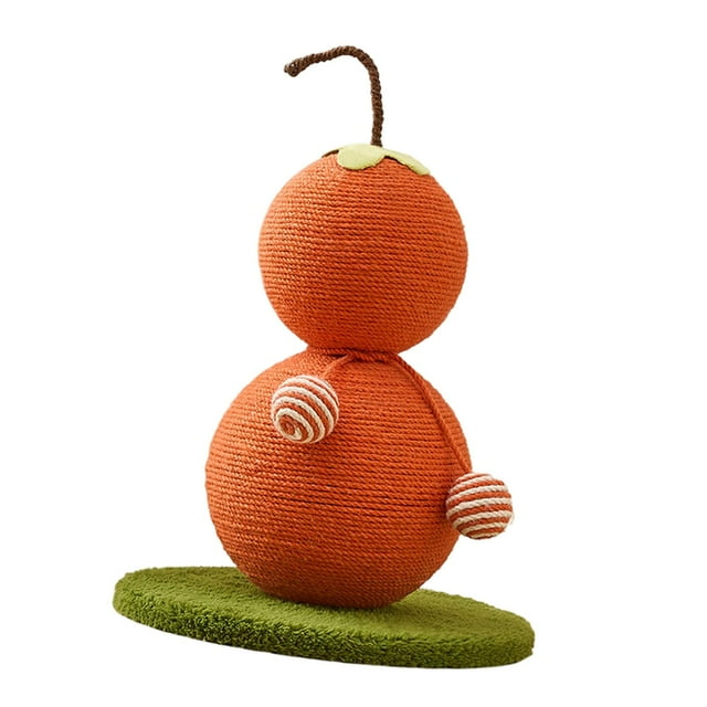 Rascador de bolas para gatos, poste para rascar, protector de muebles, divertido y resistente al desgaste. Naranja