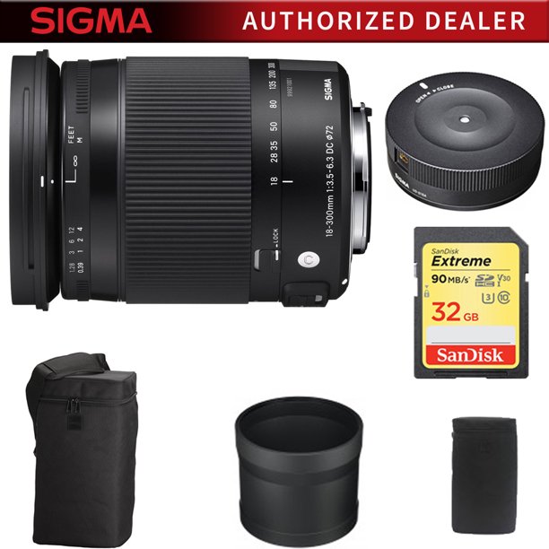 Sigma 18 300mm F3 5 6 3 Dc Macro Hsm Lens Contemporary For Sony Alpha Cameras 6 5 With Sigma Usb Dock For Sony Lens Sandisk 32gb Extreme Sd Uhs I Memory Card Walmart Com Walmart Com