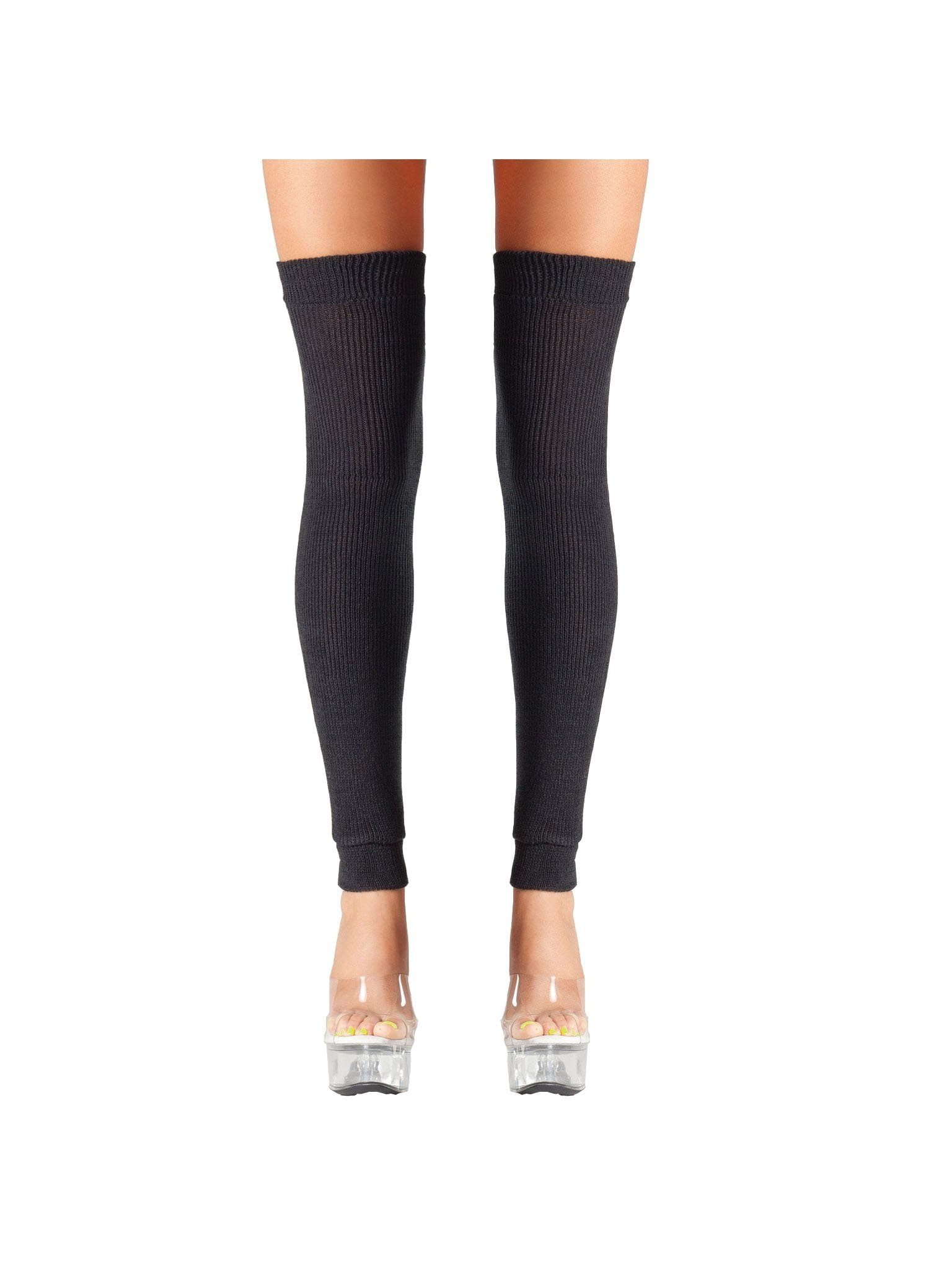 Be Wicked BW711W Womens White Thigh High Leg Warmers
