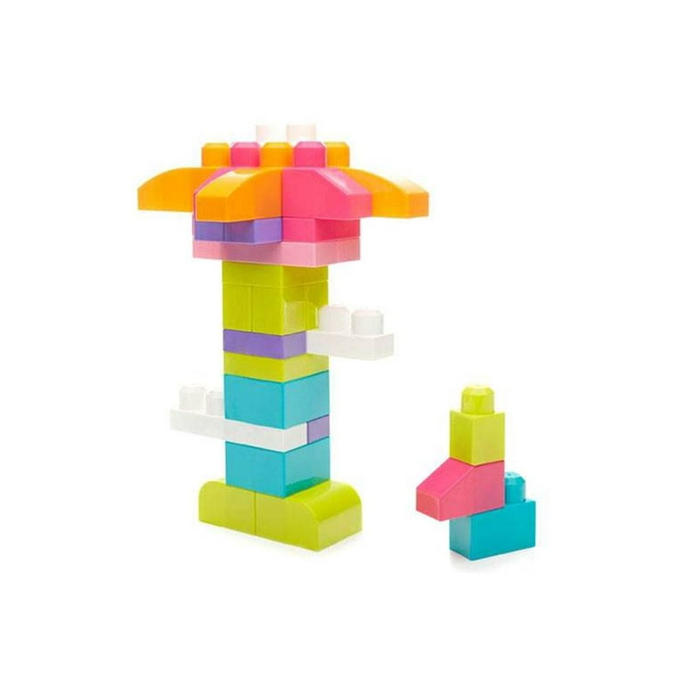 Mega Bloks First Builders Big 80 Piece Set Toddler Play Blocks Baby Toy Pink DCH62 Walmart