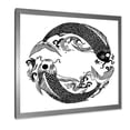 thumbnail image 2 of Designart 'China Koi Fish In Chinoiserie Style III' Nautical & Coastal Framed Art Print, 2 of 4