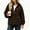 Coffee, variant on Dpjklzsn Women's Waterproof Half Zip Hooded Pullover Jacket, Lightweight Anorak with Pockets for Hiking Travel