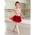 thumbnail image 3 of Aideaone Ballet Leotard for Girls Toddler Dance Dress Outfit with Skirt Ruffle Sleeve 3-8Y, 3 of 7